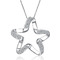 Schlüsselbein Frauen Silber fünf-Spitzen Stern eingelegten Diamant Halskette & Anhänger - Seite 1