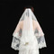 Hochzeitsschleier eleganter kurzer Schleier echter Fotoschleier eine Schicht weißer Elfenbein Brautschleier - Seite 1