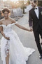 Draussen Lange A Linie Natürliche Taille Reißverschluss Hochzeitskleid - Seite 2