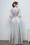 Natürliche Taille Kurze Ärmel A Linie Luxuriöse Brautjungfer Kleid - Seite 2
