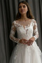 romantische Breit flach Natürliche Taille A Linie Hochzeitskleid - Seite 3
