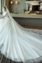 T Hemd Trichter Breit flach 3/4 Länge Ärmel Natürliche Taille Hochzeitskleid - Seite 4