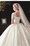 Juwel akzentuiertes Mieder Reißverschluss Formalen Hochzeitskleid - Seite 7