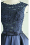 Knielänge Reißverschluss Kurze Ärmel Natürliche Taille Cocktailkleid - Seite 4