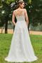 Spitze Natürliche Taille Ärmellos A Linie V-Ausschnitt Hochzeitskleid - Seite 4