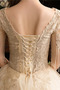 Stickerei Natürliche Taille Tiefer V-Ausschnitt Hochzeitskleid - Seite 4