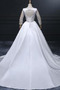 Lange Gefaltete Mieder Lange Ärmel Natürliche Taille Hochzeitskleid - Seite 4
