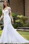 Ausverkauf Formalen Illusionshülsen Natürliche Taille Hochzeitskleid - Seite 1