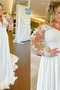 Einfach Chiffon V-Ausschnitt Strand Tiefer V-Ausschnitt Hochzeitskleid - Seite 2