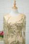 Natürliche Taille Reißverschluss Luxuriös Juwel akzentuiertes Mieder Abendkleid - Seite 4