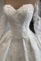 Juwel Juwel akzentuiertes Mieder Natürliche Taille Hochzeitskleid - Seite 4