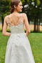 Spitze Natürliche Taille Ärmellos A Linie V-Ausschnitt Hochzeitskleid - Seite 6