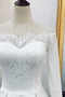 Natürliche Taille Tau Schulter Drapiert Lange Hochzeitskleid - Seite 6