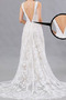 Ausverkauf V-Ausschnitt Ärmellos Tiefer V-Ausschnitt Hochzeitskleid - Seite 2