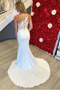 Draussen Spitze Ärmellos Scoop Schaltfläche Natürliche Taille Hochzeitskleid - Seite 2