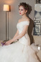 Luxuriös Tüll Schnüren Tau Schulter Appliques Mehrschichtig Brautkleid - Seite 5