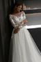 romantische Breit flach Natürliche Taille A Linie Hochzeitskleid - Seite 4