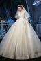 Luxuriös Illusionshülsen Schnüren Drapiert Ärmellos Hochzeitskleid - Seite 3