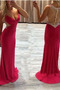 Natürliche Taille Tiefer V-Ausschnitt Zierlich Mantel Abendkleid - Seite 1