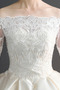 Natürliche Taille Halle Kurze Ärmel Formalen Stickerei Brautkleid - Seite 4