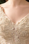 Stickerei Natürliche Taille Tiefer V-Ausschnitt Hochzeitskleid - Seite 5