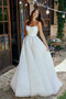 Ausverkauf romantische Drapiert Draussen Ärmellos Hochzeitskleid - Seite 1