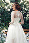 Natürliche Taille Fegen zug V-Ausschnitt Elegante Winter Brautkleid - Seite 5