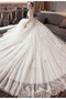 Ärmellos Spitze Natürliche Taille Lange Luxuriöse Brautkleid - Seite 3