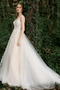 Tüll V-Ausschnitt Appliques Natürliche Taille Sommer Brautkleid - Seite 4