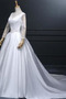 Lange Gefaltete Mieder Lange Ärmel Natürliche Taille Hochzeitskleid - Seite 2