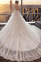 Ärmellos Spitze Natürliche Taille Lange Luxuriöse Brautkleid - Seite 2