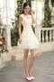 Kurz Draussen Sommer Kugel-Kleid Juwel Ärmellos Natürliche Taille Brautkleid - Seite 1