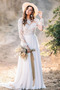 Spitze Tau Schulter Schöne Frühling Illusionshülsen Hochzeitskleid - Seite 1