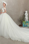 Tüll Sanduhr Schnüren einfache Natürliche Taille Hochzeitskleid - Seite 5