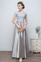 Natürliche Taille Kurze Ärmel A Linie Luxuriöse Brautjungfer Kleid - Seite 1