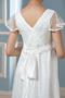 Elegante Reißverschluss Fegen zug Brautkleid mit kurzen Ärmeln - Seite 4