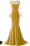 Meerjungfrau Natürliche Taille Juwel Frühling Illusionshülsen Abendkleid - Seite 6
