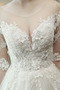 Natürliche Taille Winter Appliques Akzentuierte Rosette Luxuriöse Brautkleid - Seite 3