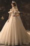 A Linie Sternenklar Lange Trichter Satin Natürliche Taille Hochzeitskleid - Seite 1