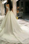 Ärmellos Natürliche Taille Lange Tiefer V-Ausschnitt Brautkleid - Seite 2