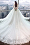 Lange Illusionshülsen Schnüren Satiniert Appliques Hochzeitskleid - Seite 5