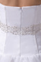 Fiel Taille Reißverschluss Ärmellos Perlengürtel Trägerlose Brautkleid - Seite 5