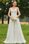 Spitze Natürliche Taille Ärmellos A Linie V-Ausschnitt Hochzeitskleid - Seite 3