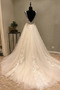 Rechteck V-Ausschnitt Natürliche Taille Appliques Hochzeitskleid - Seite 2