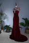 Natürliche Taille Velvet Juwel akzentuiertes Mieder Lange Abendkleid - Seite 9