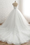 Trichter V-Ausschnitt Formalen Natürliche Taille Hochzeitskleid - Seite 4