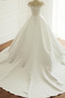 Lange Gerafft Natürliche Taille Reißverschluss Satin Brautkleid - Seite 2