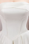 Rückenfrei Satin Natürliche Taille Ärmellos Trägerlose Brautkleid - Seite 4
