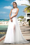 Bördeln Dünn Elegante Reißverschluss Natürliche Taille Hochzeitskleid - Seite 1