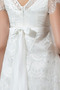 Reich Taille Romantisch Strand Akzentuierter Bogen Brautkleid mit kurzen Ärmeln - Seite 4